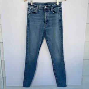 MOTHER The Stunner Ankle Fray Classic Blue Women's Jeans in Whiplash Size 27